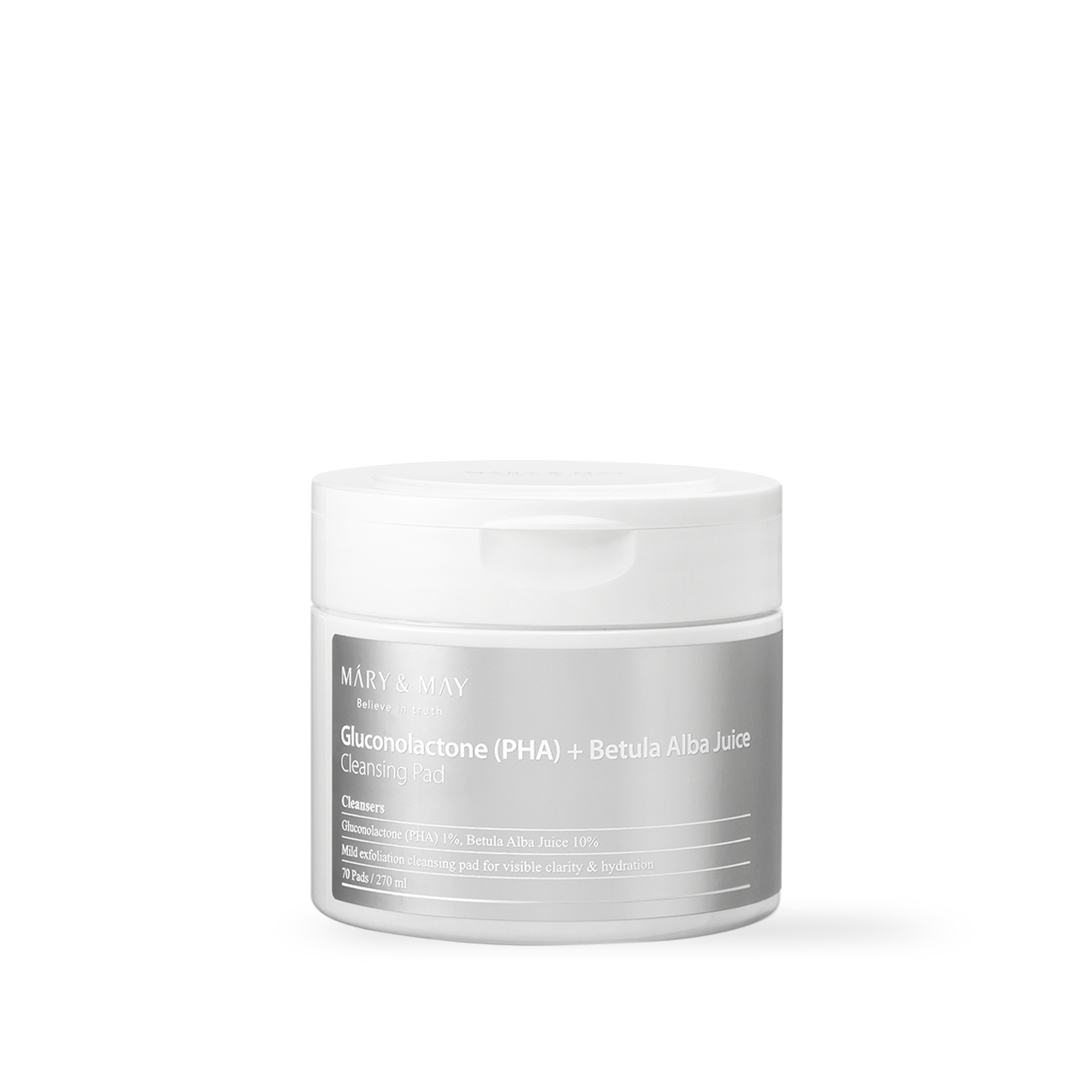 [Mary&May] Gluconolactone (PHA)+Betula Alba Juice Cleansing Pad 70Pads/270ml