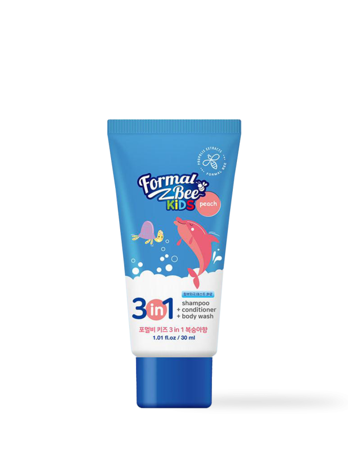 [FormalBeeKids] shampoo conditioner body wash 3 in 1 Peach 30ml