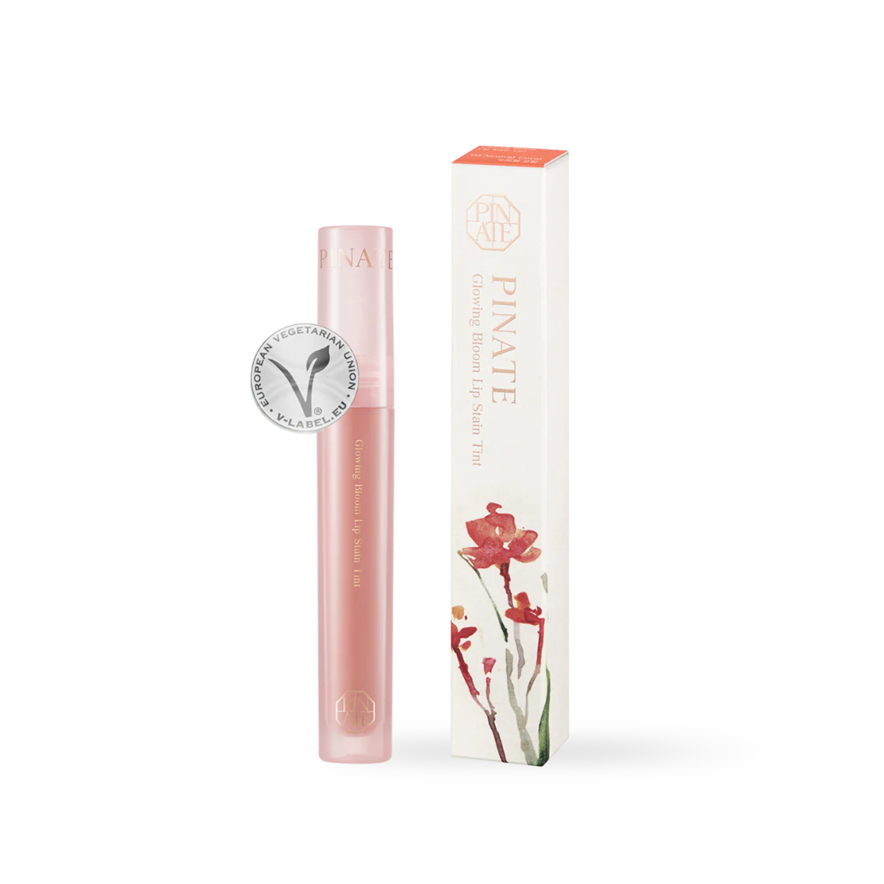 [Pinate] Glowing Bloom Lip Stain - 02 Neutral Coral