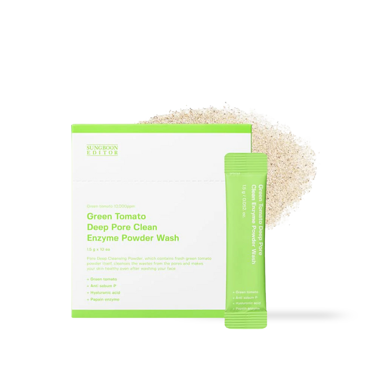 [SUNGBOON EDITOR] Green Tomato Deep Pore Clean Enzyme Powder Wash 1.5gX10ea